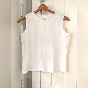 Christopher & Banks White Tank Top Size Large